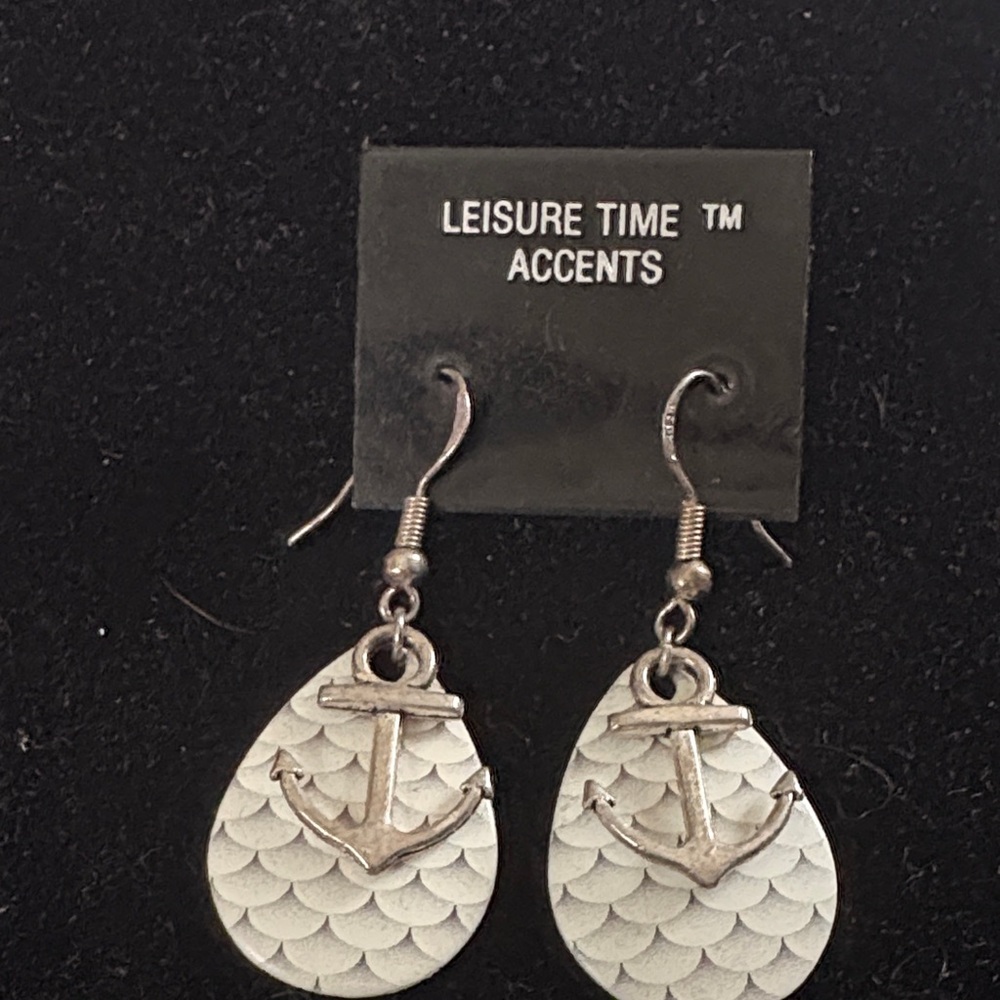Silver Anchor Earrings